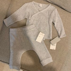NWT NORDSTROM BABY LIGHT GRAY HEATHER SET
